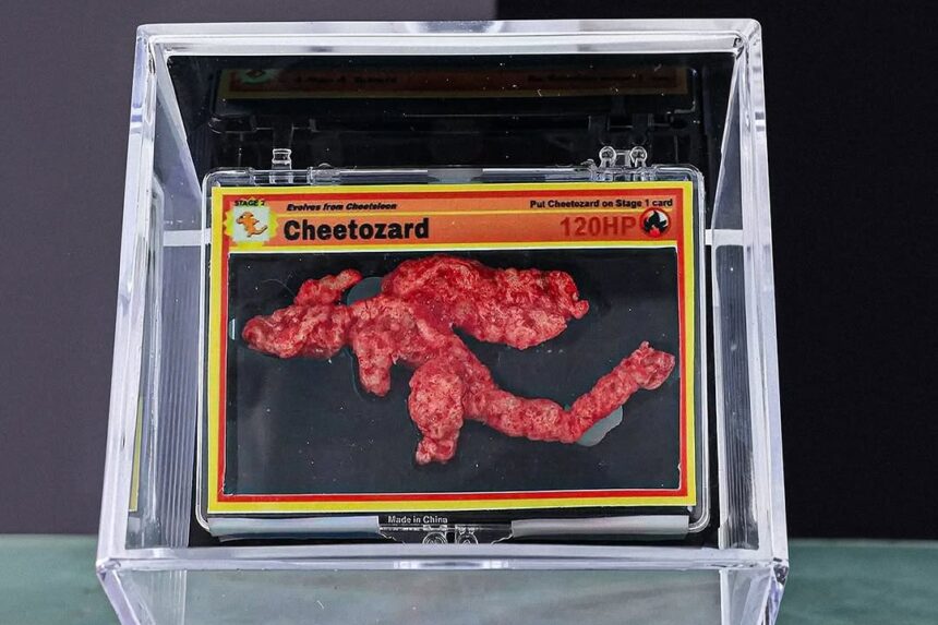 Cheetozard: Flamin' Hot Cheeto resembling Charizard, a rare snack collectible.