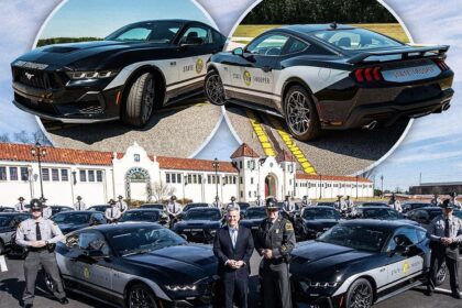 A powerful Ford Mustang GT patrol vehicle, ready to serve and protect on North Carolina's highways.