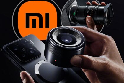 Xiaomi 100MP magnetic lens attached to smartphone, demonstrating high-quality mobile photography.